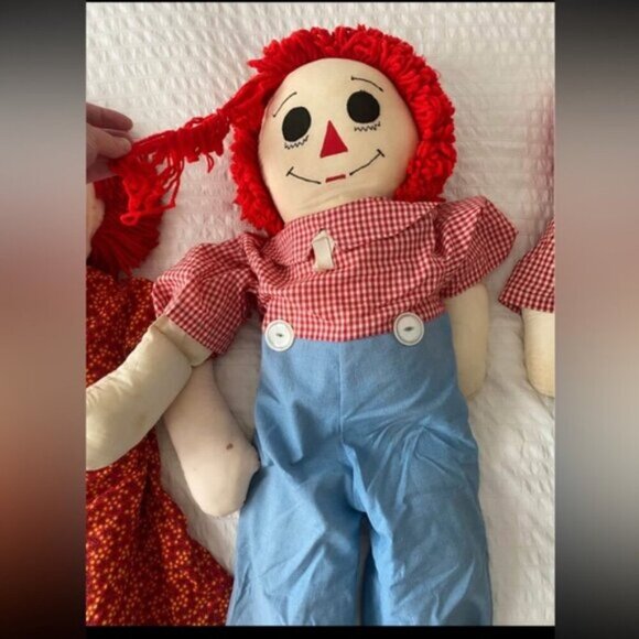4 - 3 FOOT TALL- VINTAGE RAGGEDY ANN DOLLS - Picture 5 of 9